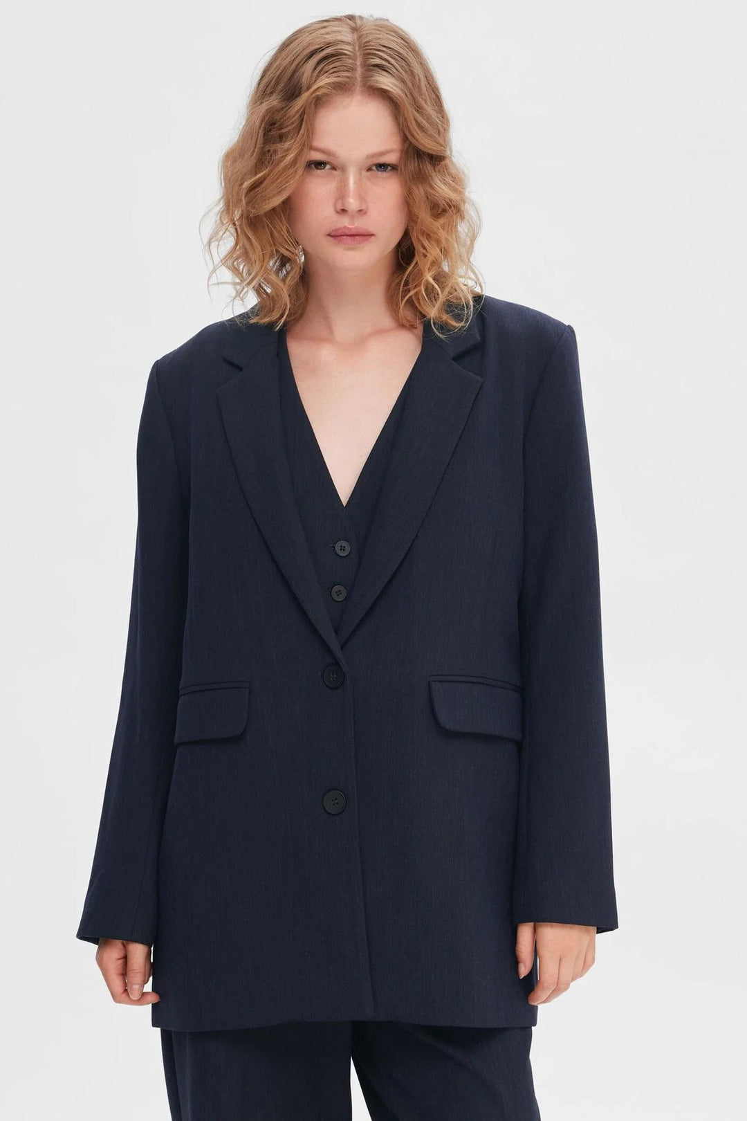 Blazer |Selected Femme Rita LS Relaxed, dark sapphire