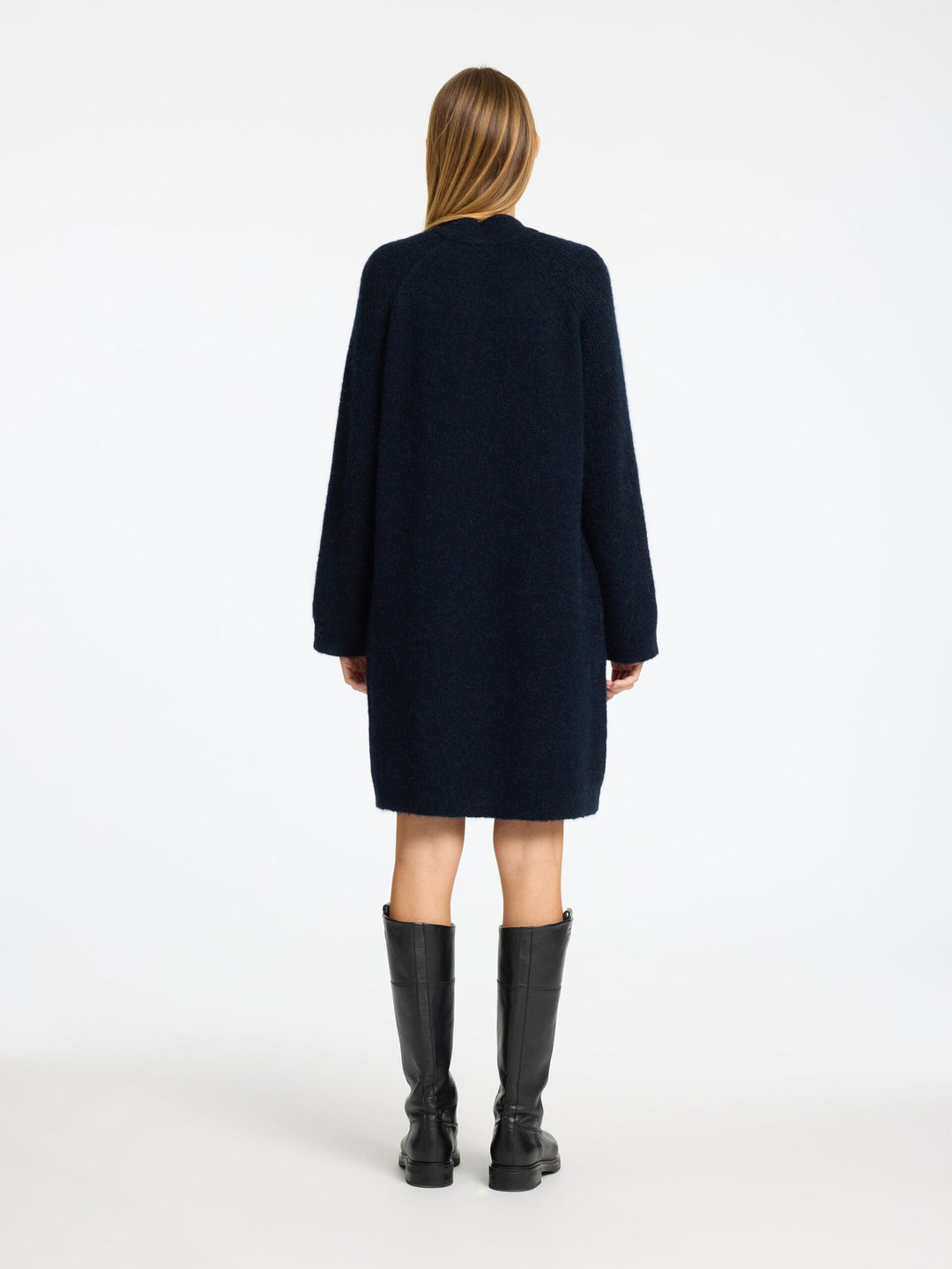 Selected Femme | Kjole | Lulu LS High Neck Knit Dress, dark sapphire