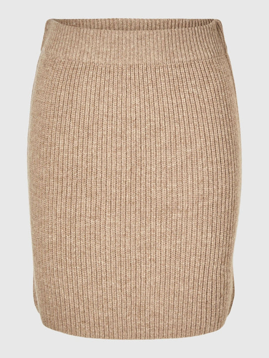 Selected Femme Mary Short Knit Nederdel i Irish Cream