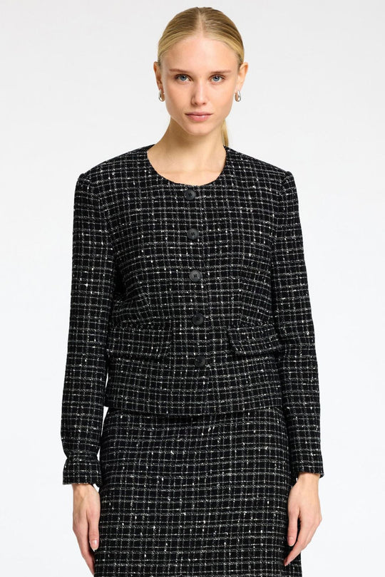 Selected Femme Sort Boucle Blazer - Elegant og Bæredygtig