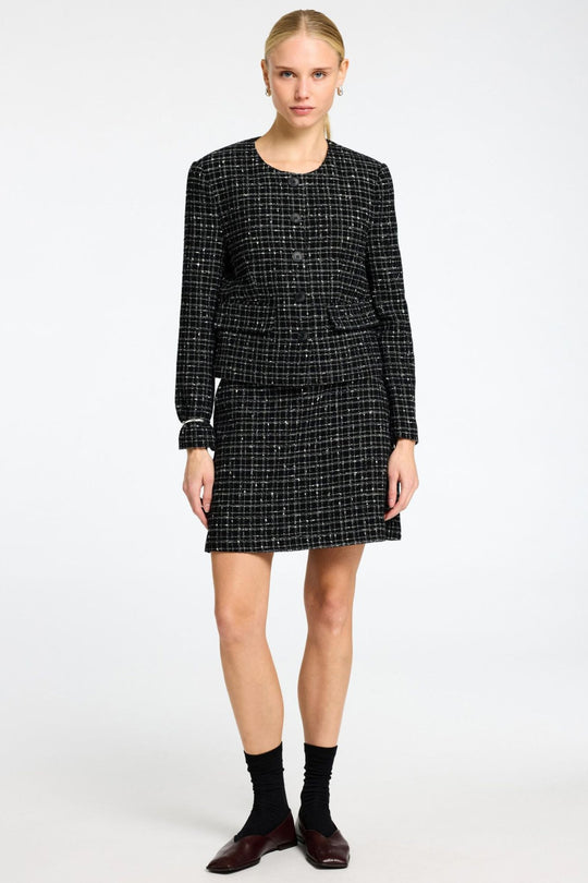 Selected Femme Sort Boucle Blazer - Elegant og Bæredygtig