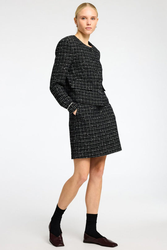 Selected Femme Sort Boucle Mini Nederdel - Elegant og Bæredygtig