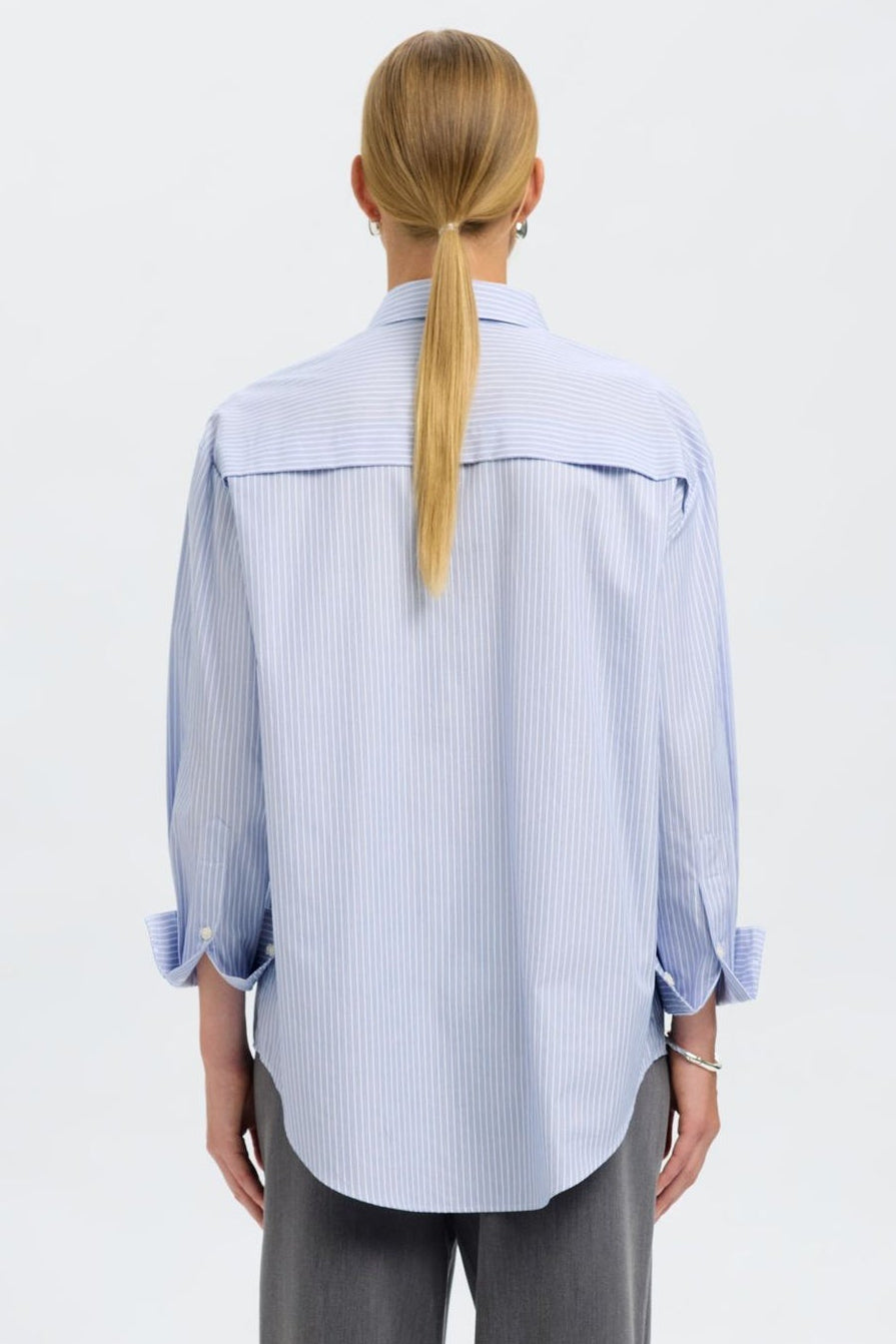 Selected Femme Sandra skjorte i Cashmere Blue – styling