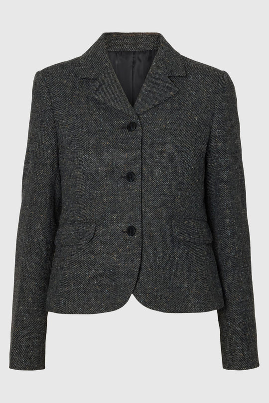 Selected Femme Clea kort blazer i sort produktvisning