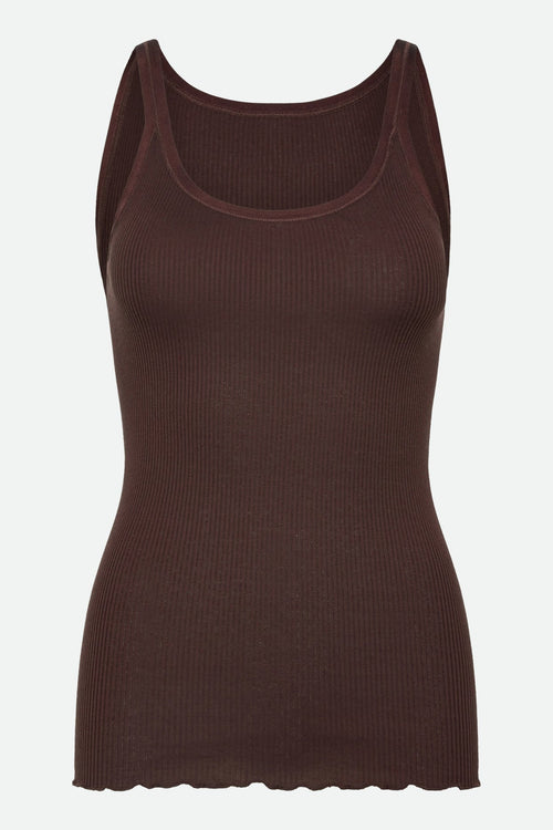 Rosemunde | Silketop | RWBelle Silk U-neck Strap Elastic Top, 5182 mole