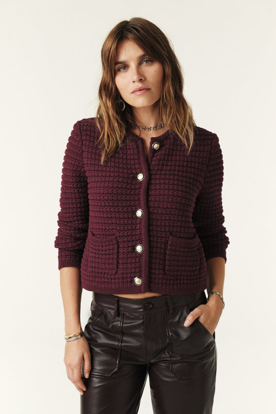 ba&sh | Cardigan | Gaspard, bordeaux