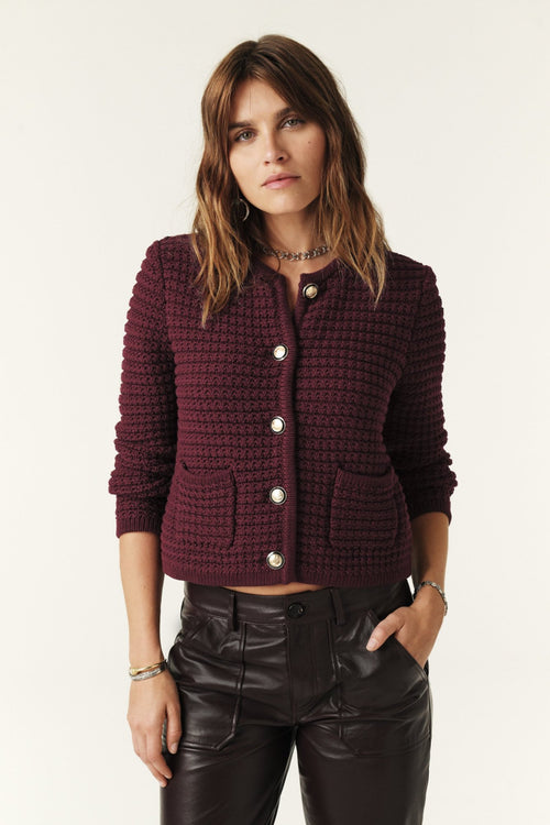 ba&sh | Cardigan | Gaspard, bordeaux