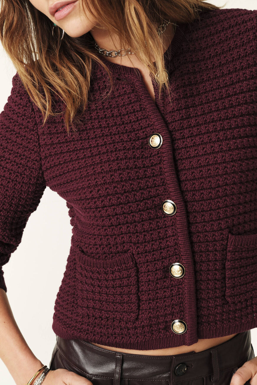 ba&sh | Cardigan | Gaspard, bordeaux