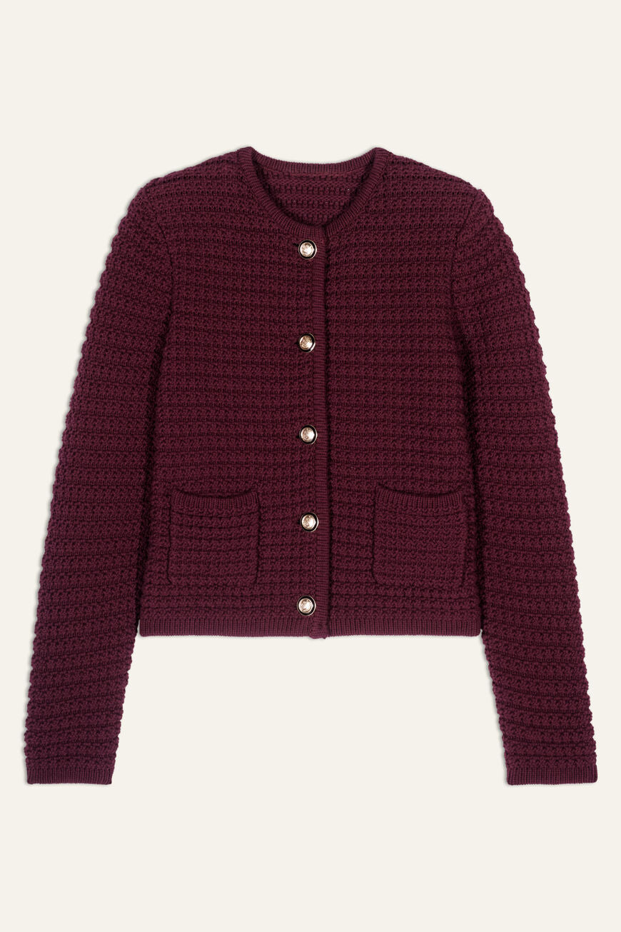 ba&sh | Cardigan | Gaspard, bordeaux