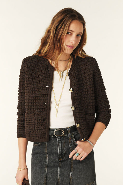 ba&sh | Cardigan | Gaspard, chocolat