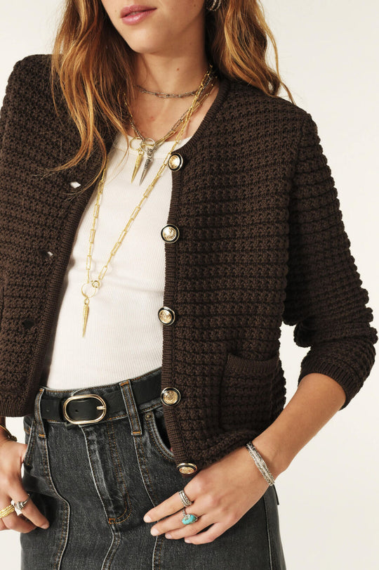 ba&sh | Cardigan | Gaspard, chocolat