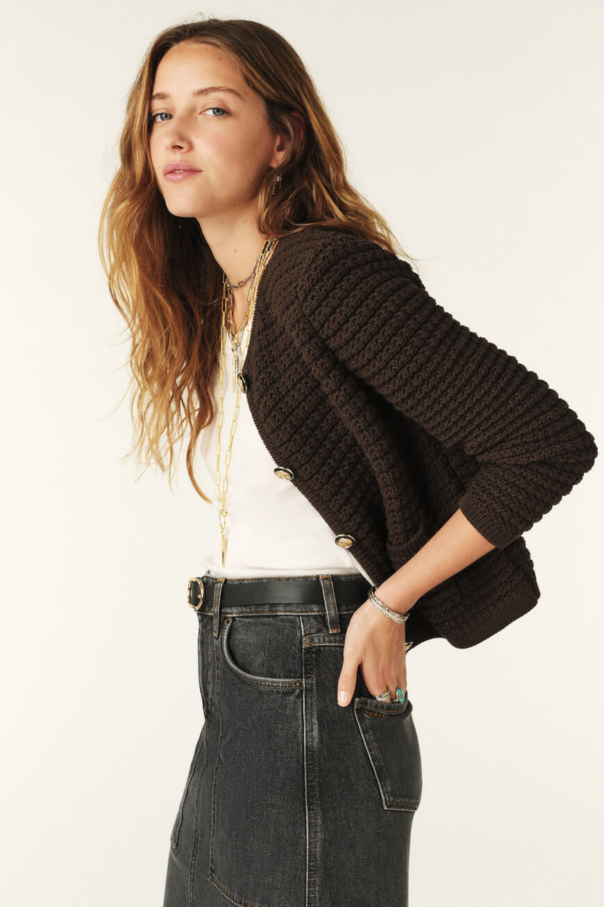 ba&sh | Cardigan | Gaspard, chocolat