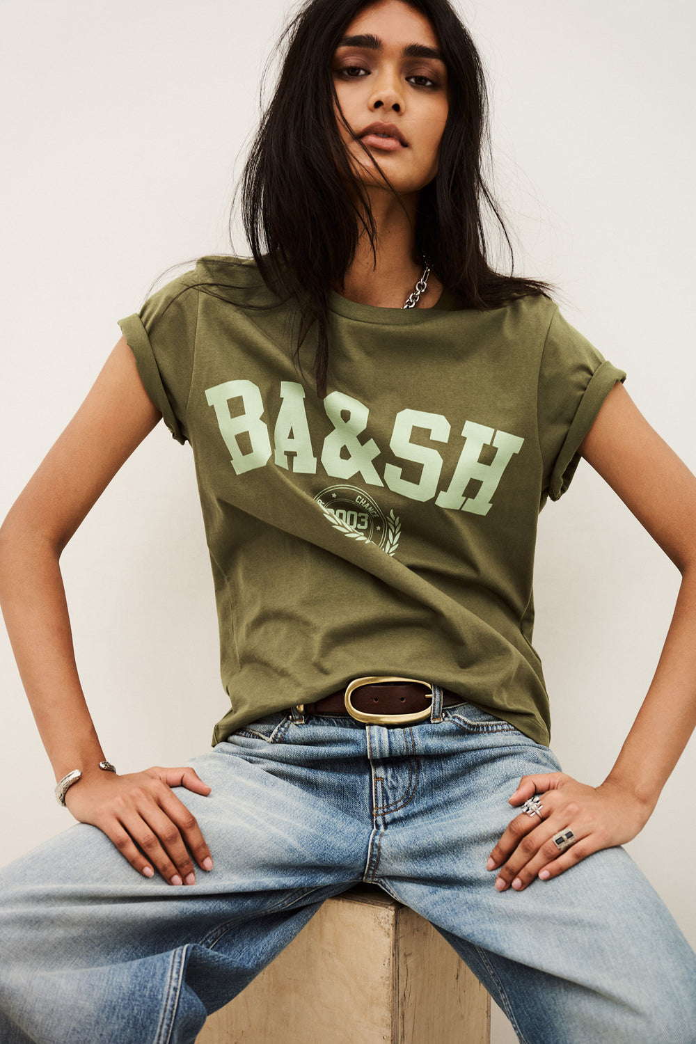 ba&sh | T-shirt | Ioni, kaki