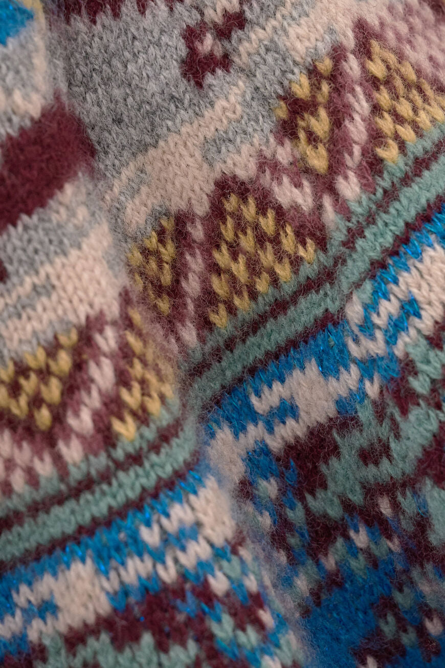 ba&sh Maja cardigan i multico med jacquardstrik.