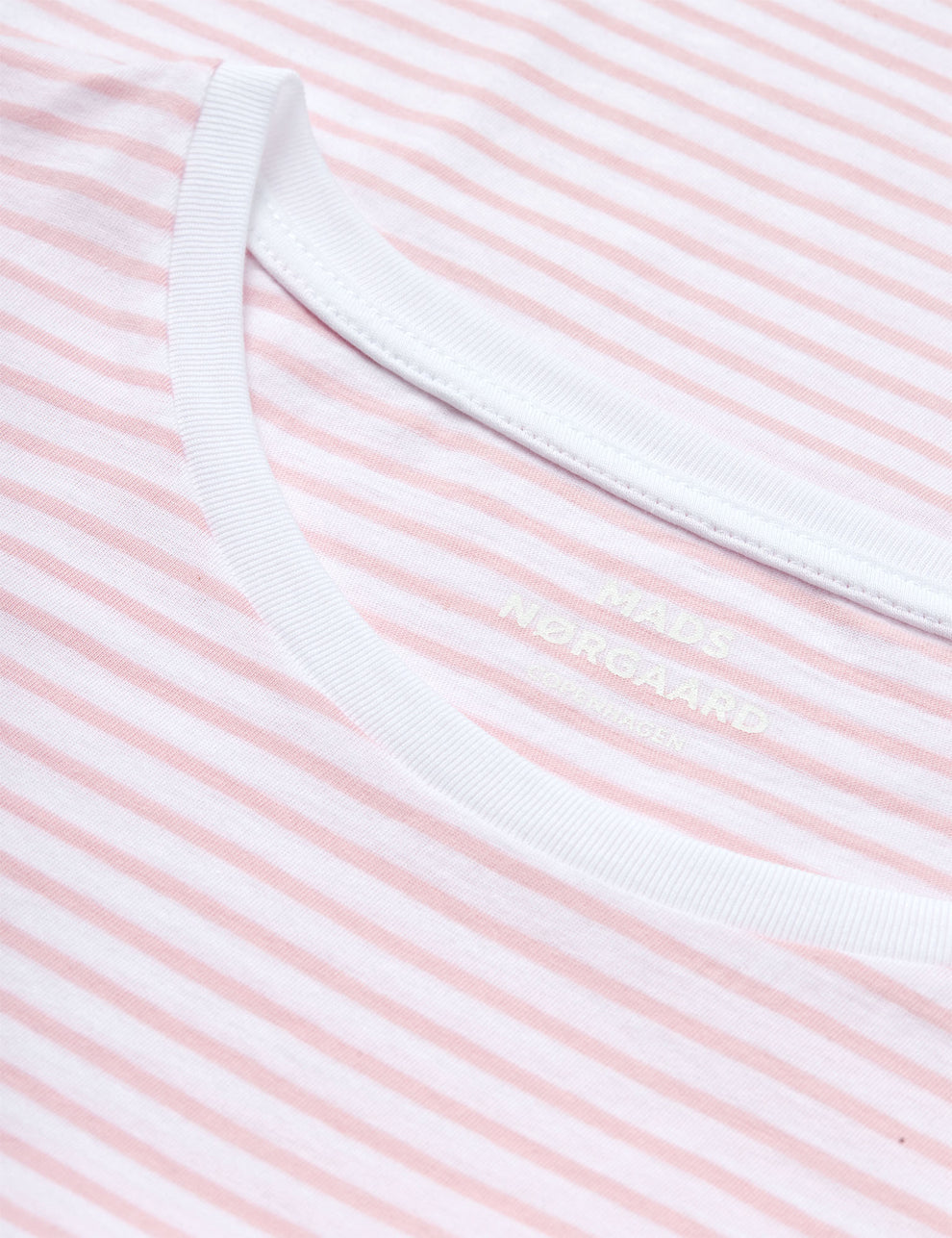 Mads Nørgaard | T-Shirt | Organic Jersey Stripe Teasy, blushing bride/brilliant white