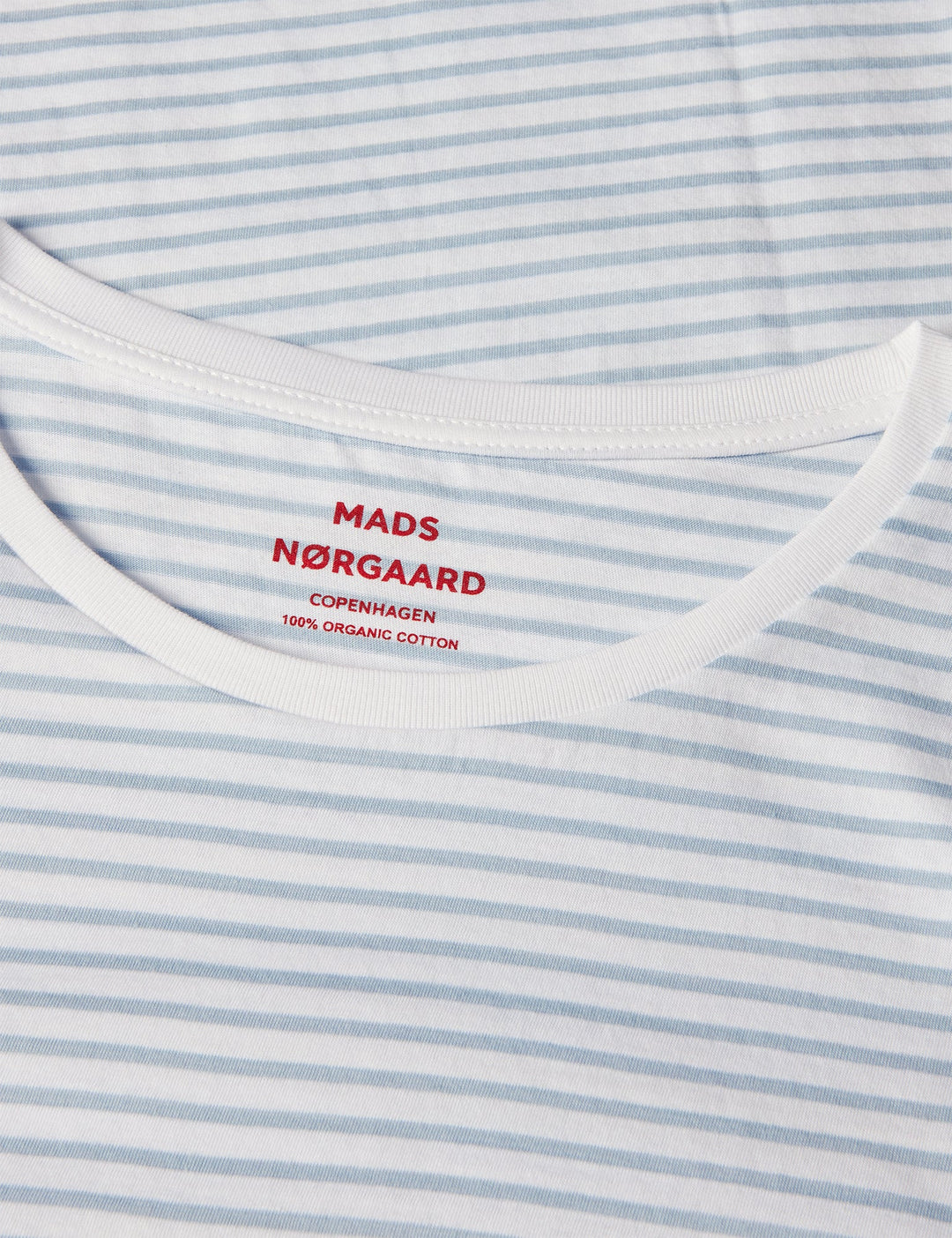 Mads Nørgaard | T-Shirt | Organic Jersey Stripe Teasy Tee FAV, cashmere blue/brilliant white