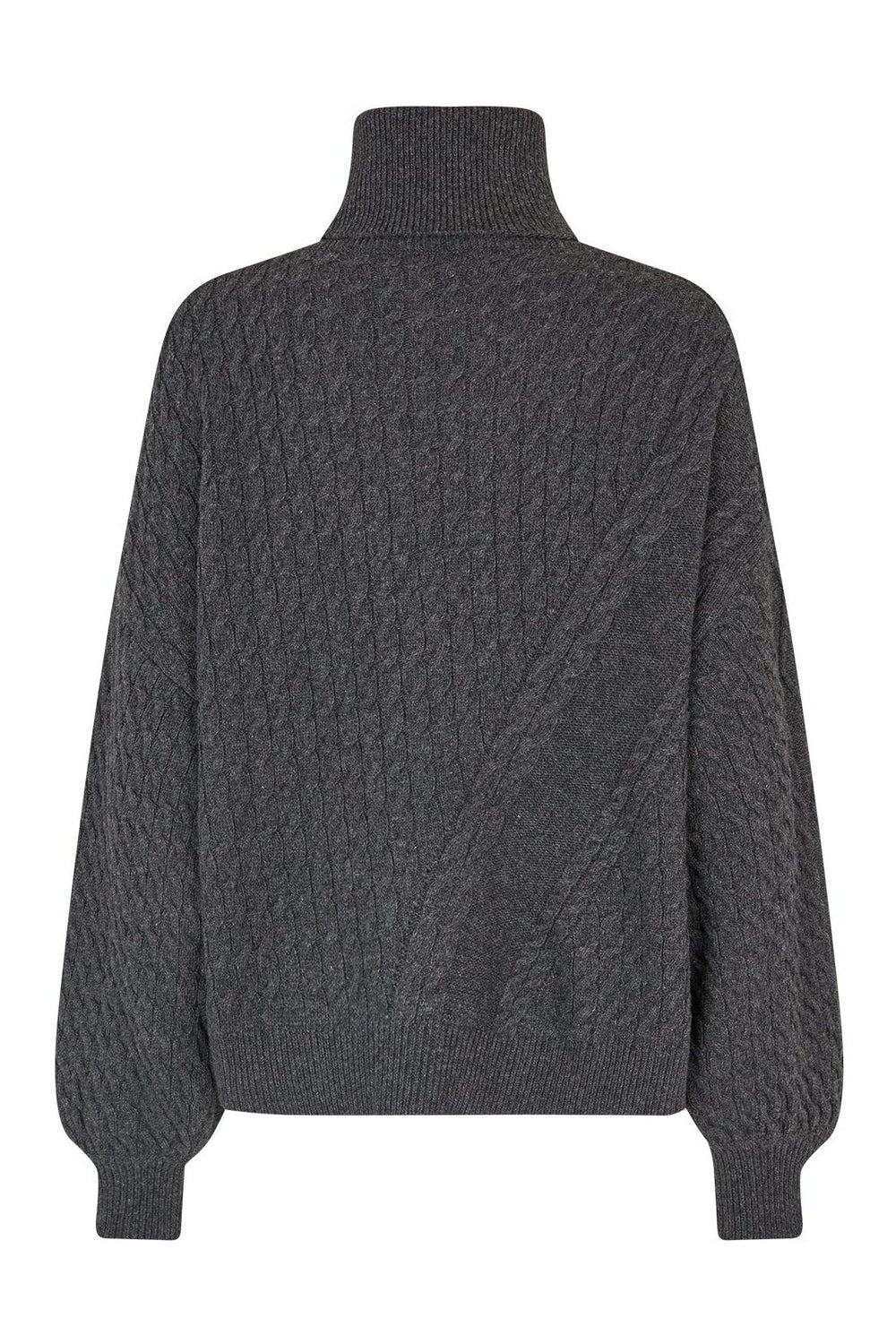 Mads Nørgaard | Sweater | Recycled Wool Mix Rerik, charcoal melange