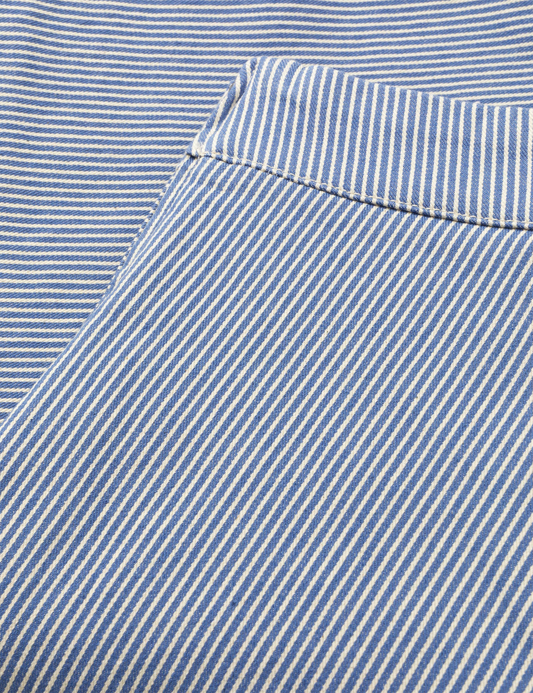 Mads Nørgaard Stelly Skirt – denimnederdel i cobalt striber med A-snit.