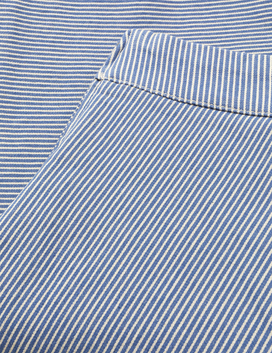 Mads Nørgaard Stelly Skirt – denimnederdel i cobalt striber med A-snit.