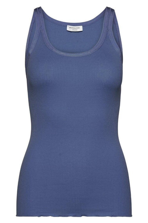 Rosemunde | Silketop | RWBelle Silk U-neck Strap Elastic Top, 5182 dutch blue