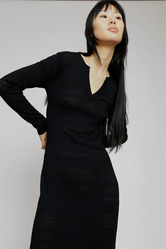 Kjole | MUNTHE Eallen Knit, black