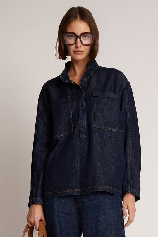 Munthe | Denim Skjorte | Tuxa  top, indigo