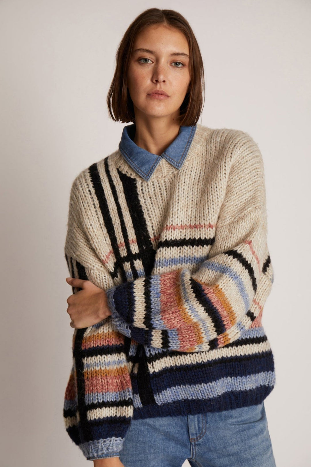 Munthe | Sweater | Taffie knit, ivory