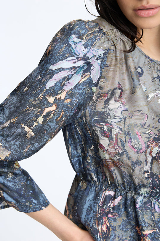 Munthe Virago bluse i print natur – alternativ visning 2