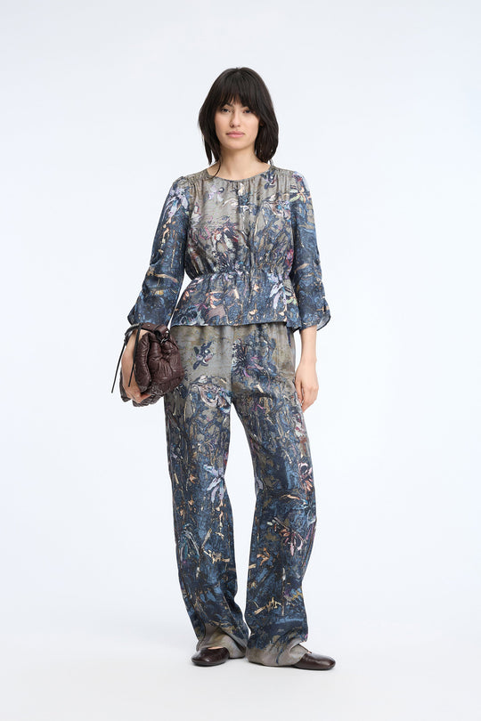 Munthe Virago bluse i print natur