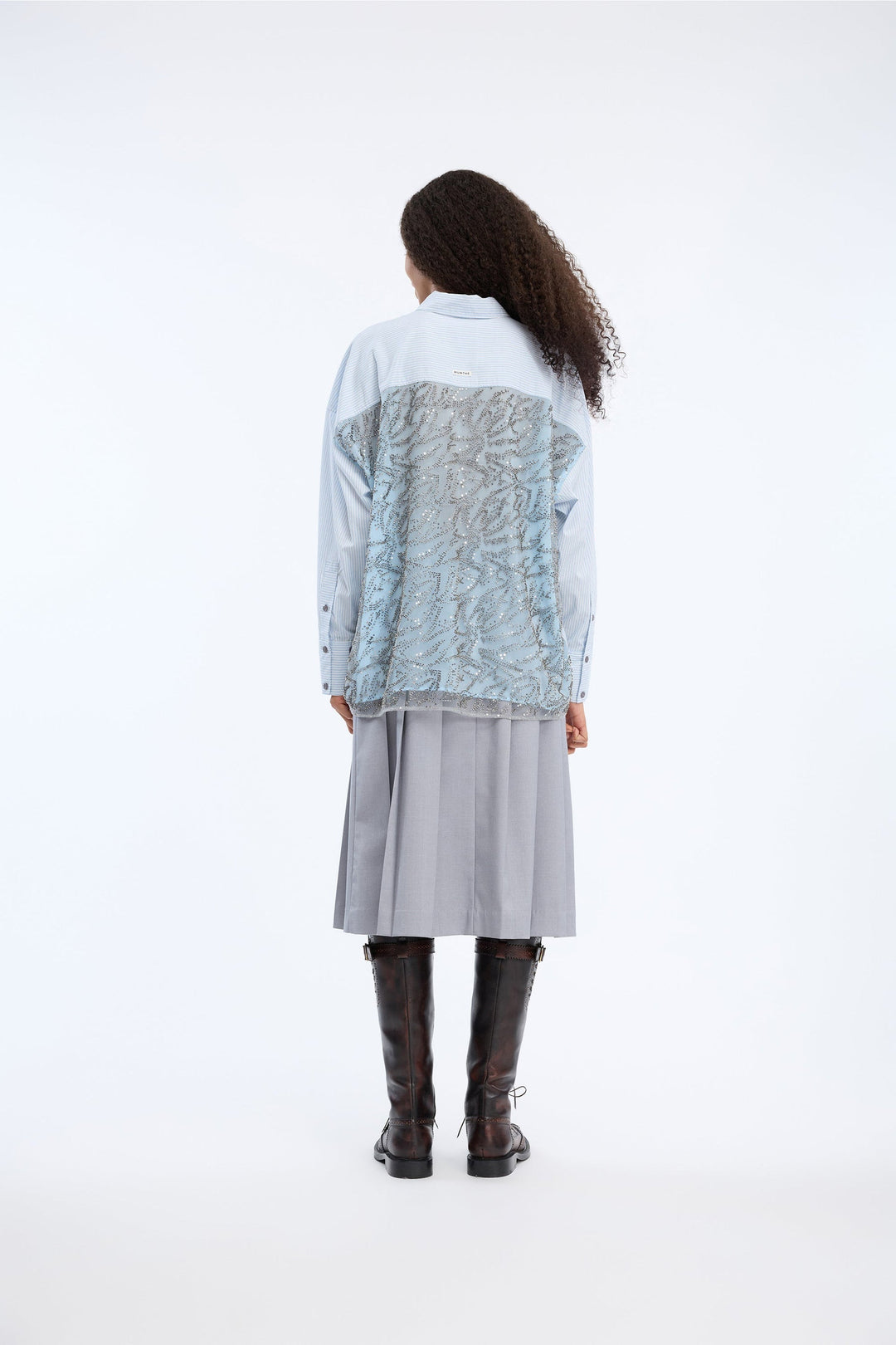 Munthe Vontario bluse i stripe blue – alternativ visning 5