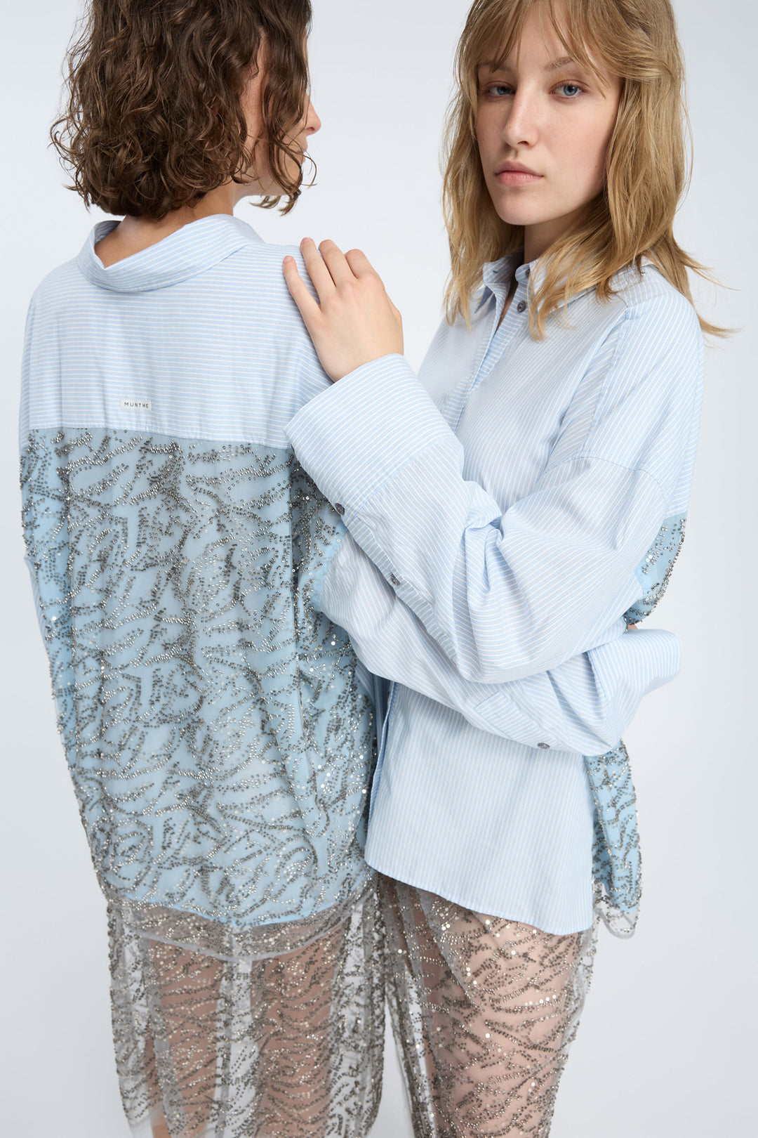 Munthe Vontario bluse i stripe blue – alternativ visning 8