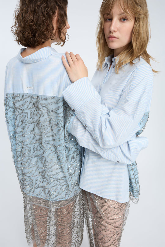 Munthe Vontario bluse i stripe blue – alternativ visning 8