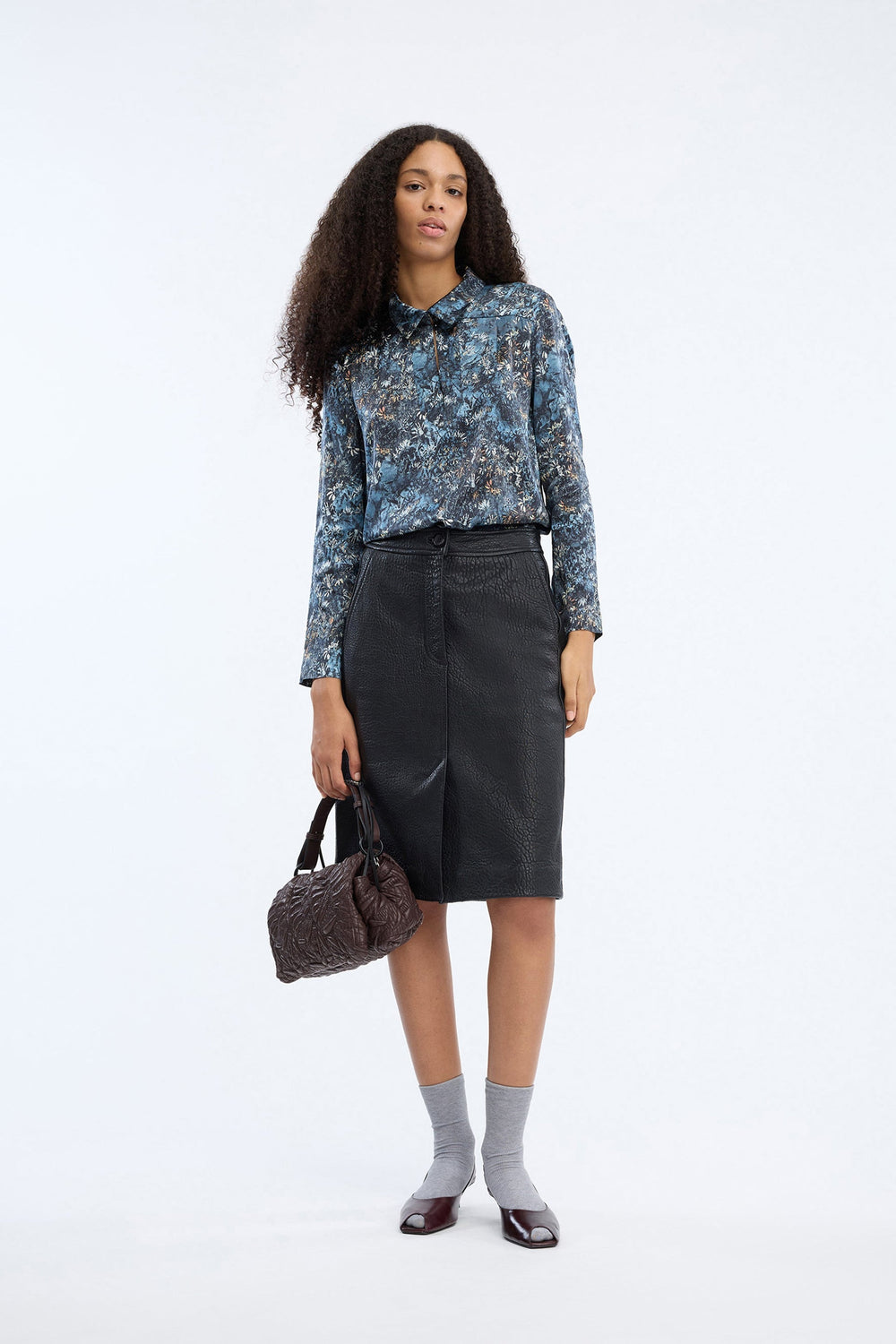 Munthe Vignette bluse i print blue