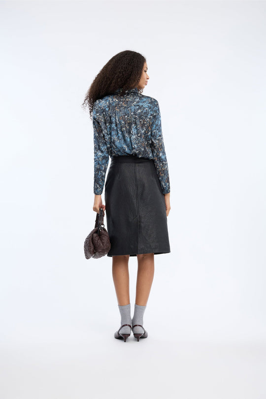 Munthe Vignette bluse i print blue – alternativ visning 4