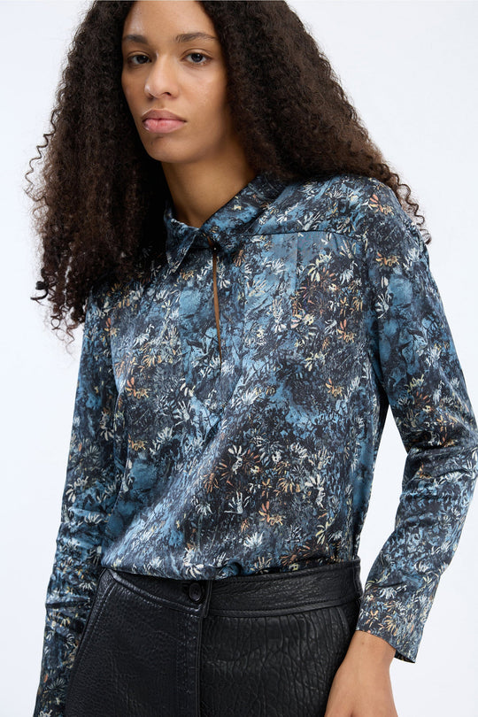 Munthe Vignette bluse i print blue – alternativ visning 2