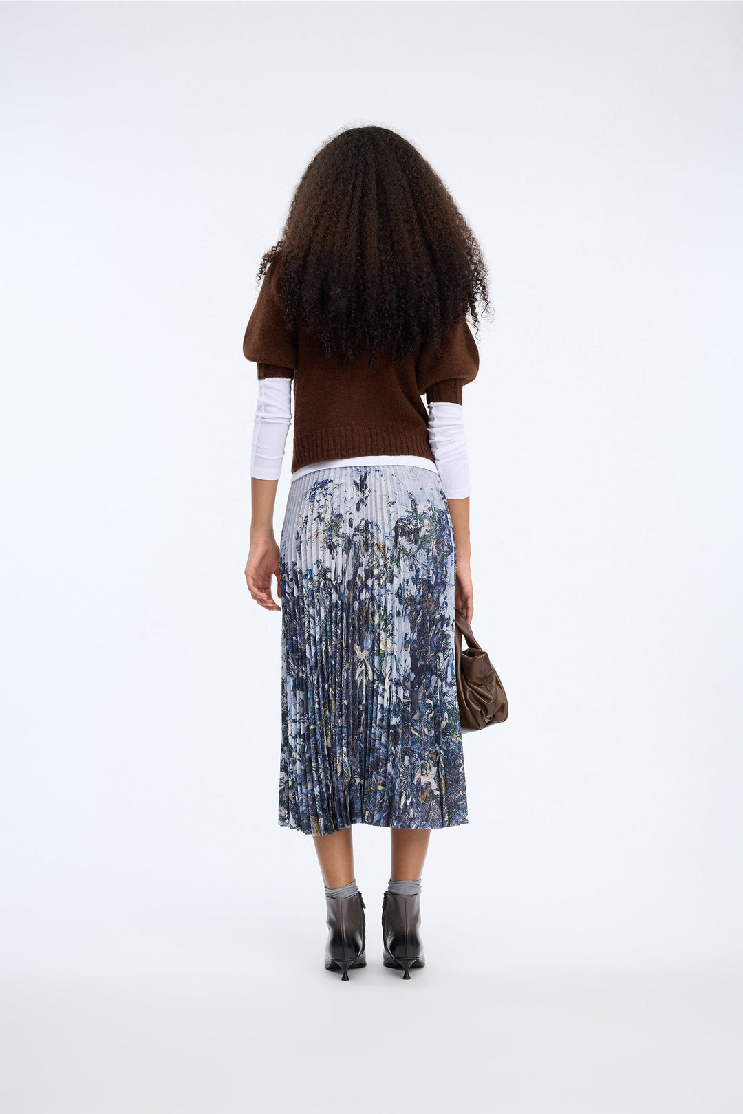Munthe Charming nederdel i print grey