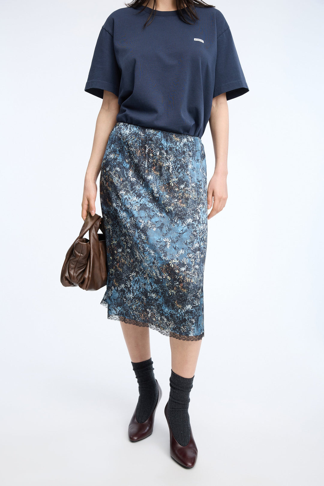 Munthe | Nederdel | Vaia, print blue