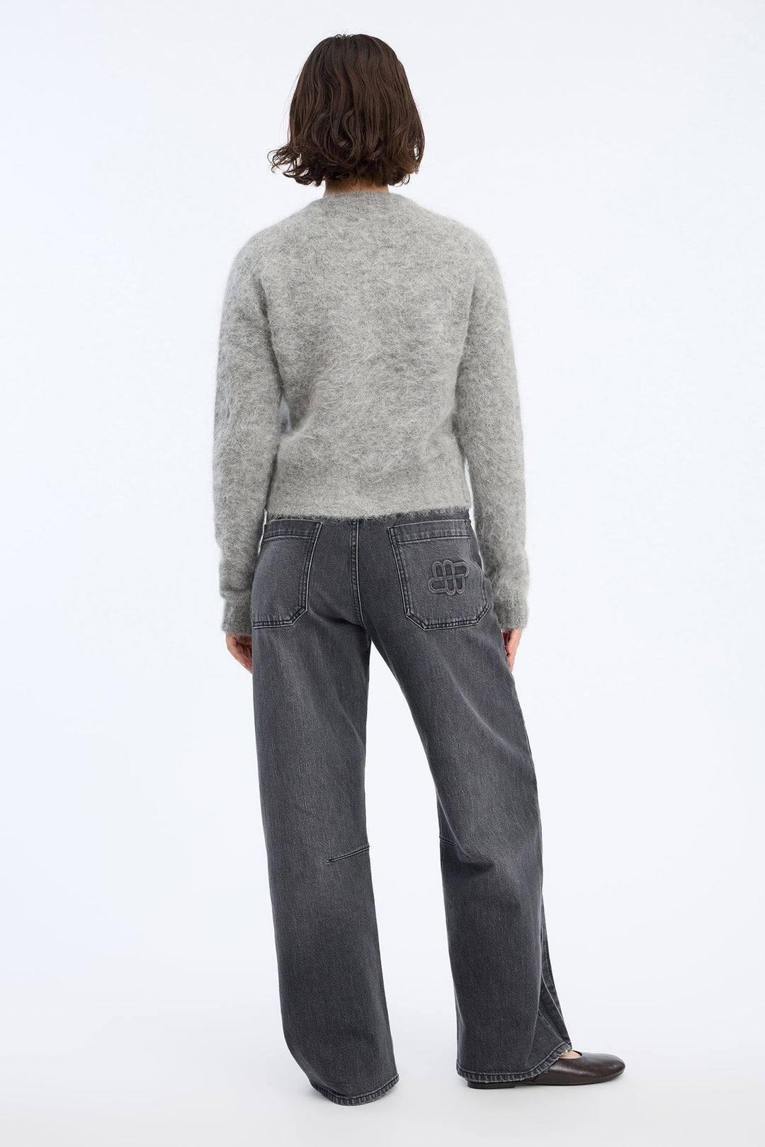 MUNTHE Vovilla Cardigan i grey i blød alpacauldblanding.