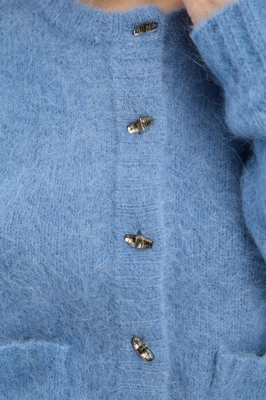 MUNTHE Vovilla cardigan i blue.