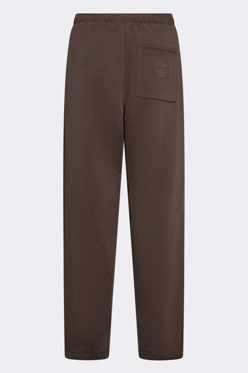 Leveté Room LR-NUKA 15 sweatpants i coffee med elastisk linning og lige ben.