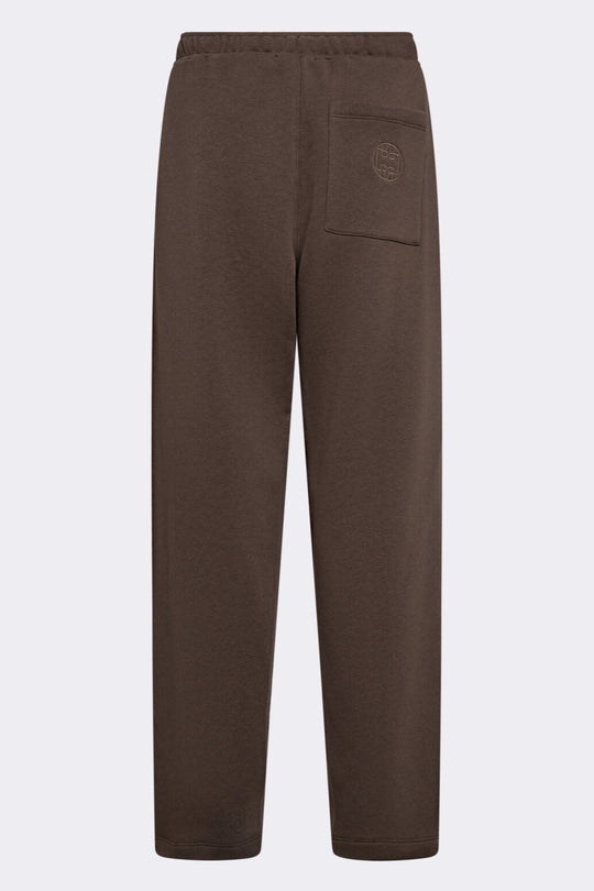 Leveté Room LR-NUKA 15 sweatpants i coffee med elastisk linning og lige ben.