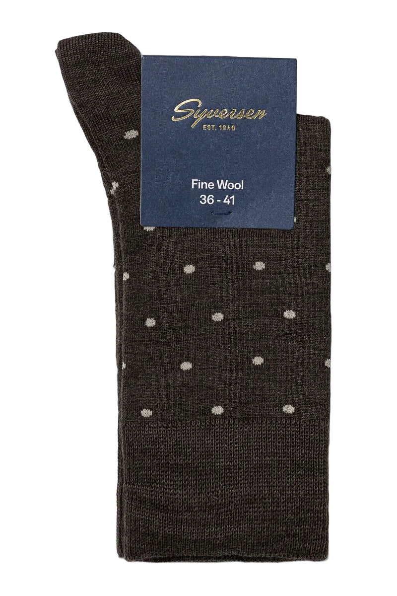 Note Fine Wool Dots strømper med prikket mønster