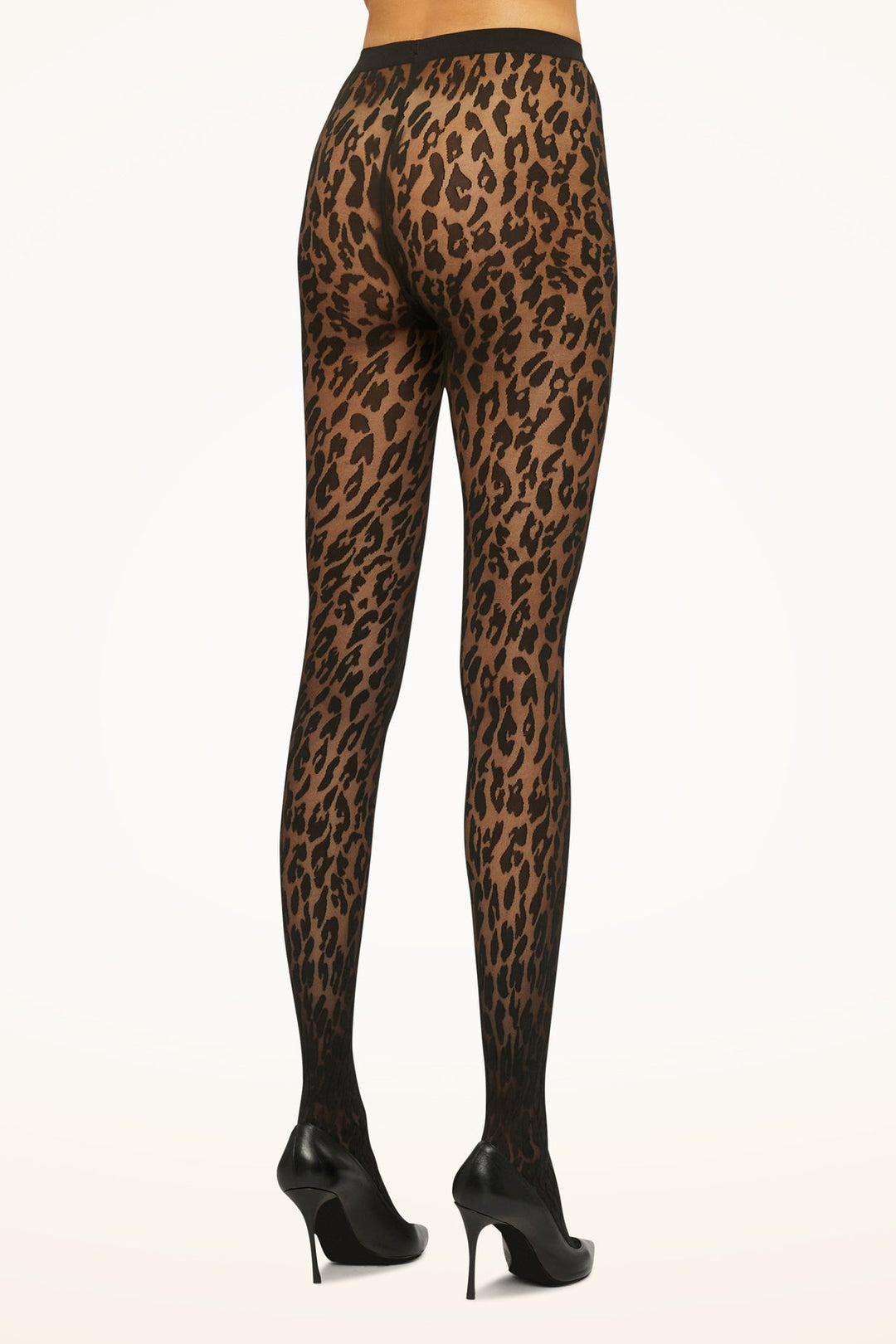 Wolford Leo Tights i black/black – detalje af leopardmønster