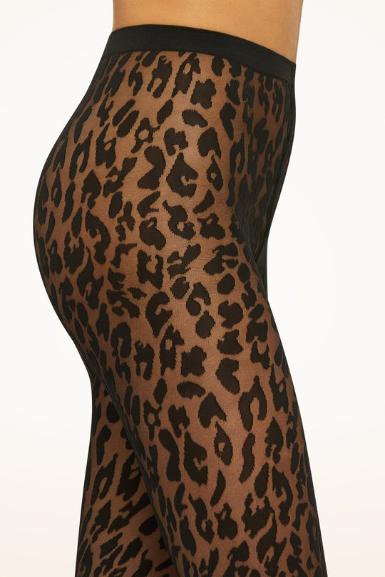 Wolford Leo Tights i black/black – set fra siden