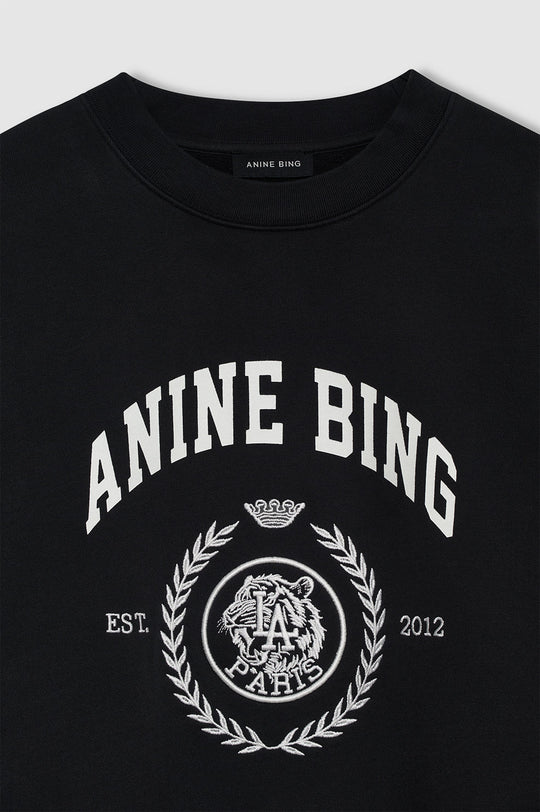 ANINE BING Miles Collegiate sweatshirt – detalje af collegiate-logo