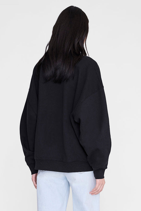 ANINE BING Miles Collegiate sweatshirt i vintage black – model bagfra
