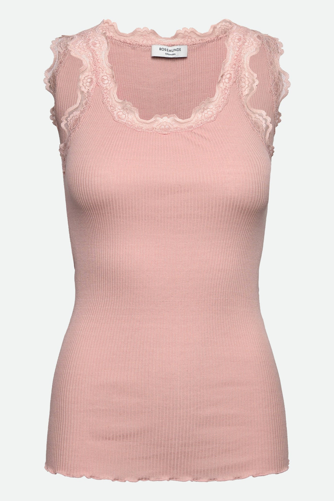 Rosemunde Babette silketop i rose smoke – front