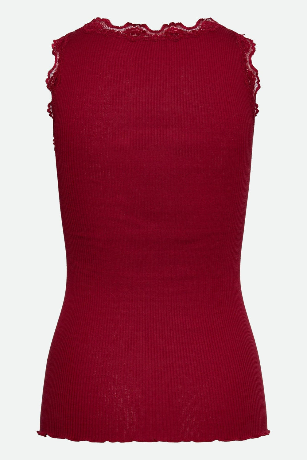 Rosemunde Babette silketop i karanda red – bagfra