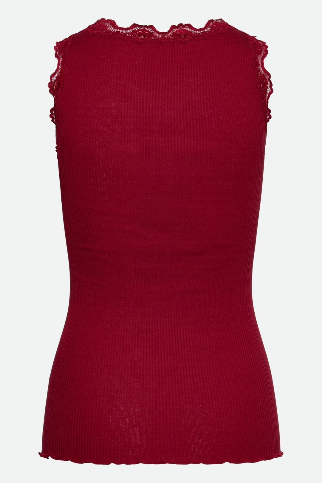 Rosemunde Babette silketop i karanda red – bagfra