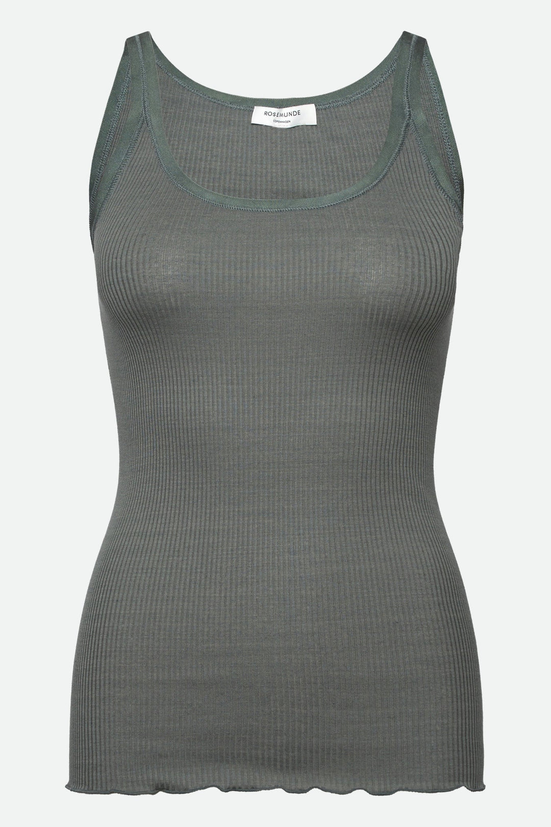 Rosemunde Belle silketop i balsam green – front